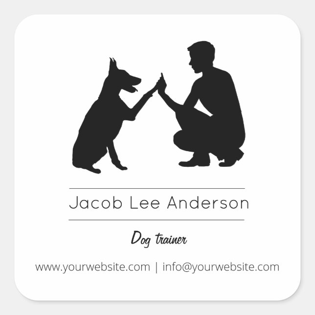Dog trainer / Dog training Square Sticker (Front)