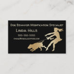 Dog Trainer Faux Gold Dog Behavior Modification Business Card