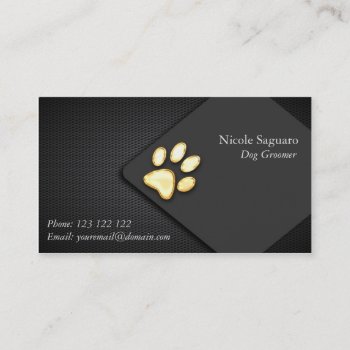 Dog Trainer Groomer Business Card by CalmEnergy at Zazzle
