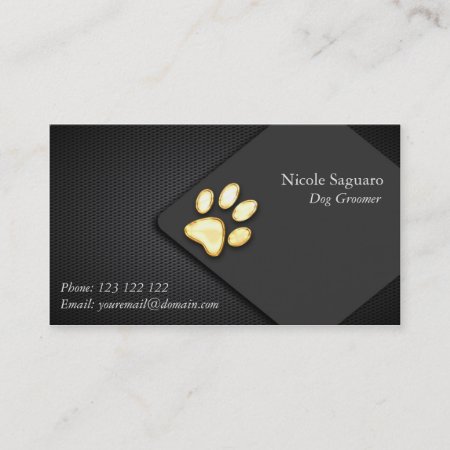 Dog Trainer Groomer Business Card