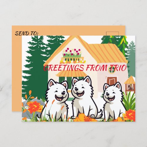 Dog Trainer Happy Puppies Garden Party Postcard