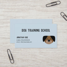 Dog Trainer & Instructor Business Card -icon style