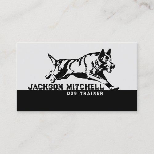 Dog trainer _ K9 Trainer Black and white Business Card