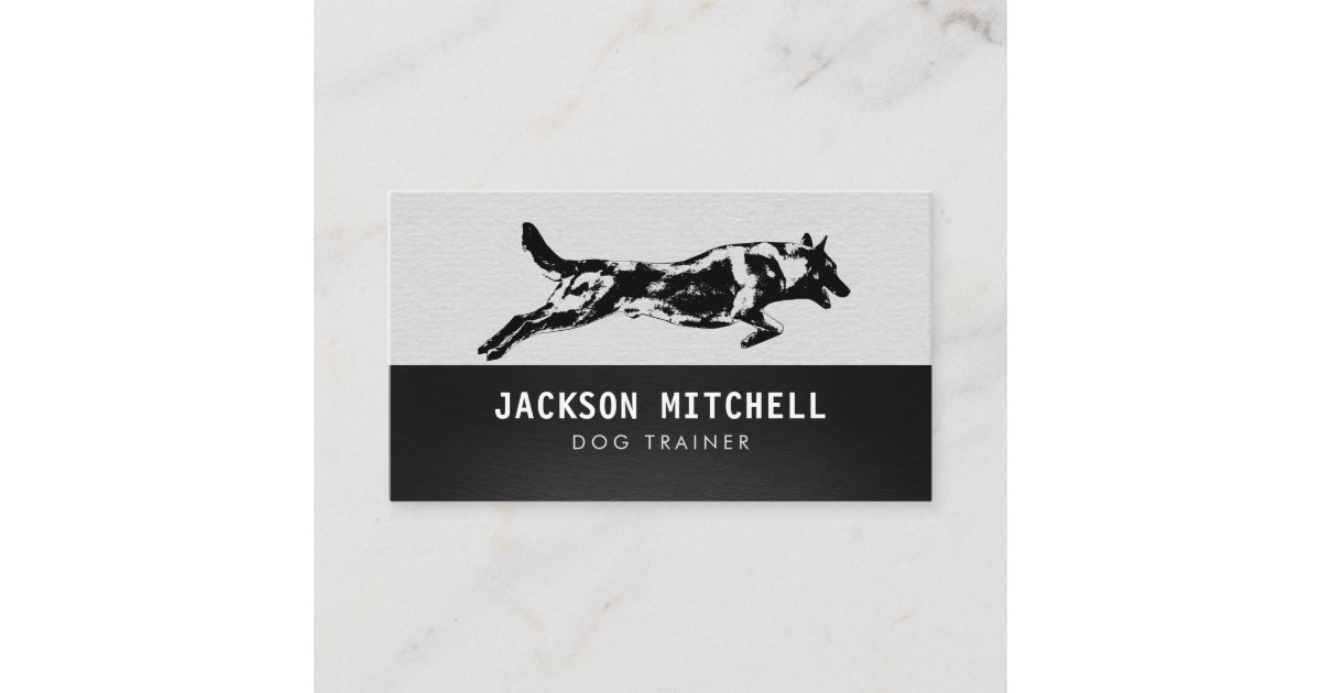 Dog trainer - K9 Trainer Black and white Business Card | Zazzle.com