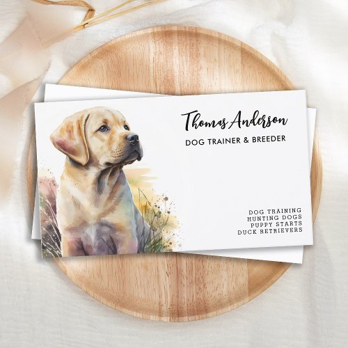 Dog Trainer Labrador Retriever Breeder Puppy Business Card