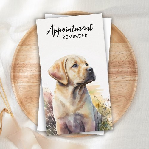 Dog Trainer Labrador Retriever Breeder Puppy Pet  Appointment Card