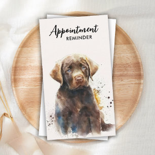 Dog Trainer Labrador Retriever Puppy Pet Sitter Appointment Card