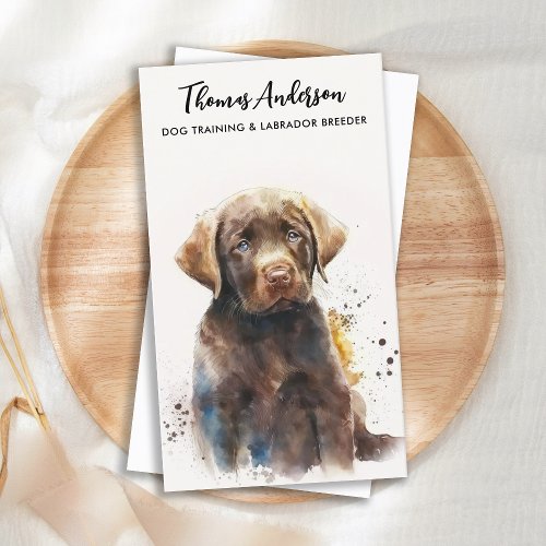 Dog Trainer Labrador Retriever Puppy Pet Sitter Business Card