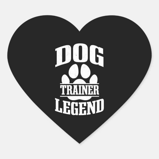 Dog Trainer Legend Heart Sticker (Front)