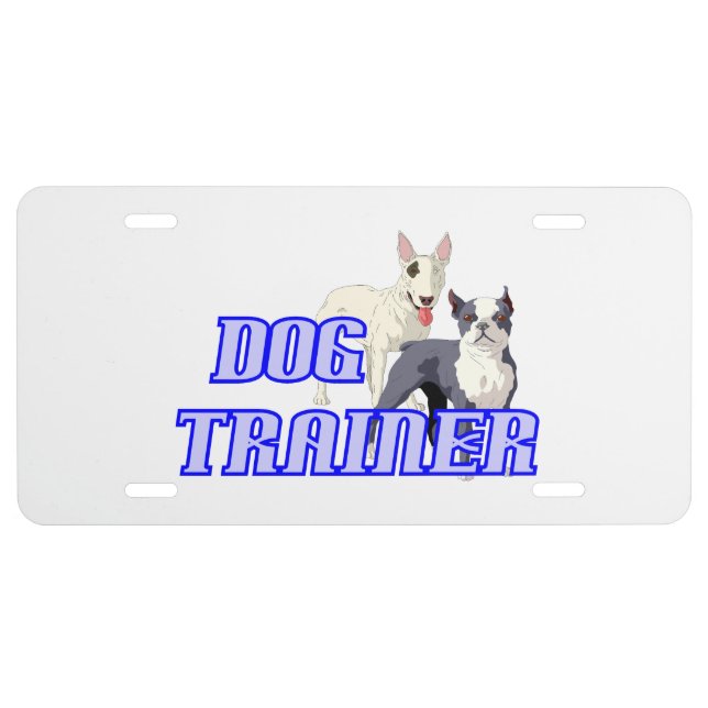 Dog Trainer License Plate (Front)