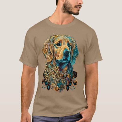 Dog Trainer Mandala Art Golden Retriever    1  T_Shirt
