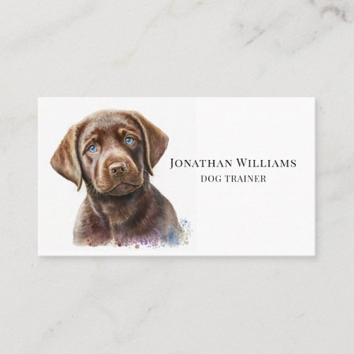 Dog Trainer Or Behaviorist Dog Illustration Business Card