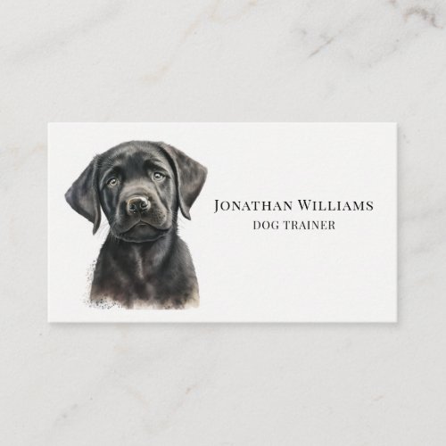 Dog Trainer Or Behaviorist Dog Illustration Business Card