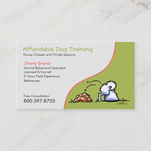 Dog Trainer Pet Business Naughty Samoyed Business Cards