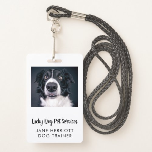 Dog Trainer Photo Pet Services  Badge