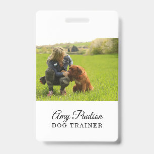 Dog Trainer Photo Pet Services Badge