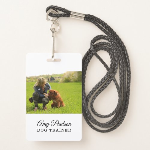 Dog Trainer Photo Pet Services Badge