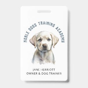 Dog Trainer Puppy Photo QR Code Badge
