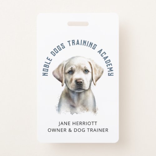 Dog Trainer Puppy Photo QR Code Badge