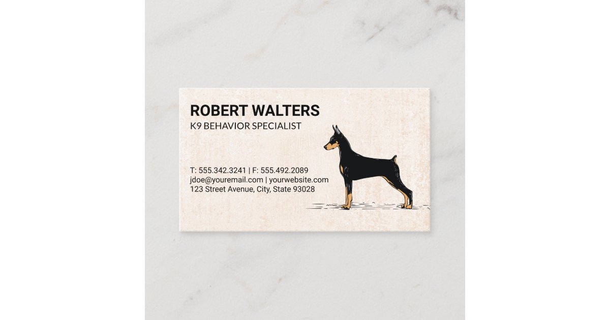 Dog Trainer | Sitter | Behavior Specialist Business Card | Zazzle