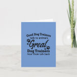 Dog Trainer Thank You Congrats Greeting Card