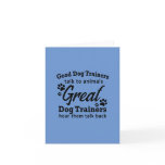Dog Trainer Thank You Congrats Greeting Card Dog Trainer Thank You Congrats Greeting Card