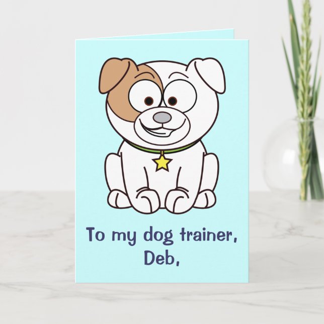 Dog Trainer Thank You Customizable Card (Front)