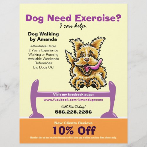 Dog Trainer Training Active Terrier Coupon Ad Flyer