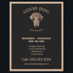 Dog Trainer Training Flyer<br><div class="desc">Unique artistic block print art of copper / gold dog's head on black background. For additional matching marketing materials please contact me at maurareed.designs@gmail.com. For premade logos visit logoevolution.co.</div>
