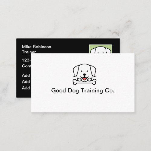 Dog Trainer Trendy Business Cards 