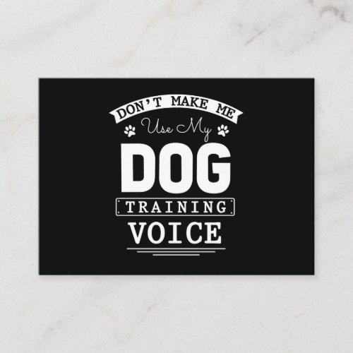 Dog Trainer Voice Funny Dog Training Business Card
