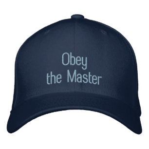 Dog Trainer's Obey the Master Custom Business Name Embroidered Baseball Cap