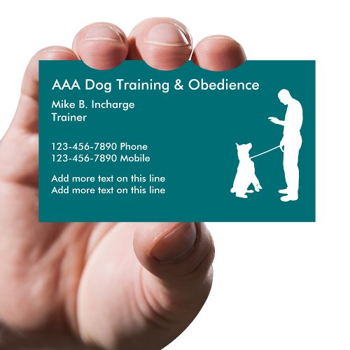 Dog Training And Obedience Business Card