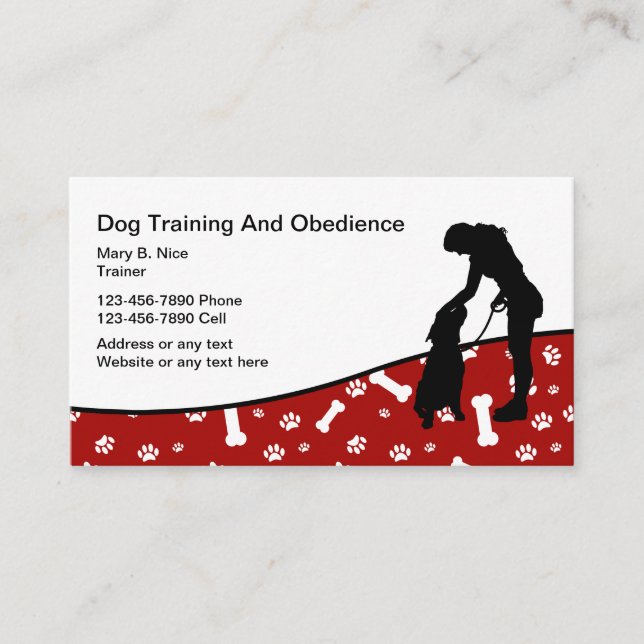 Dog Training And Obedience Business Card (Front)