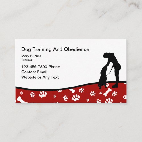 Dog Training And Obedience Business Cards
