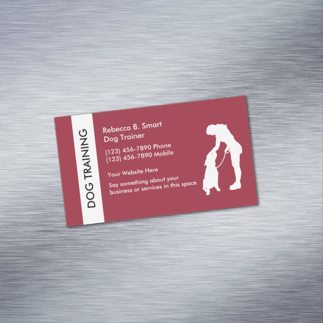 Dog Training Business Card Magnet (In Situ)
