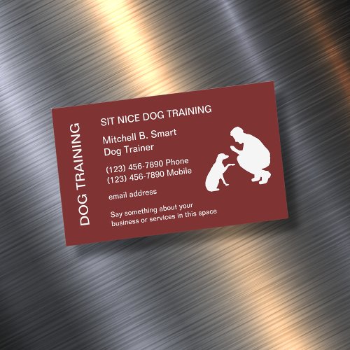 Dog Training Business Card Magnet Template