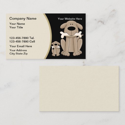 Customizable Dog Training Business Cards