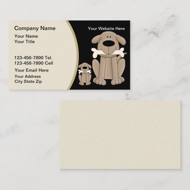 Dog Training Business Cards (Front/Back)