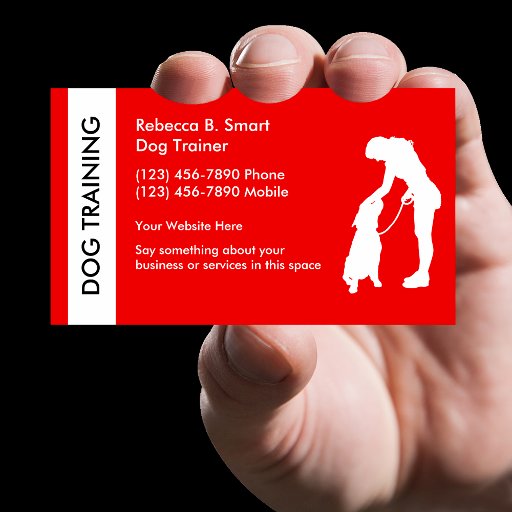 Customizable Dog Training Business Cards Business Card Template