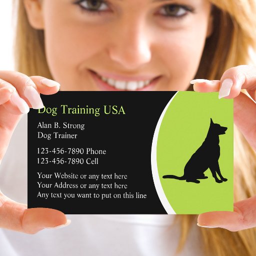 Customizable Dog Training Business Cards