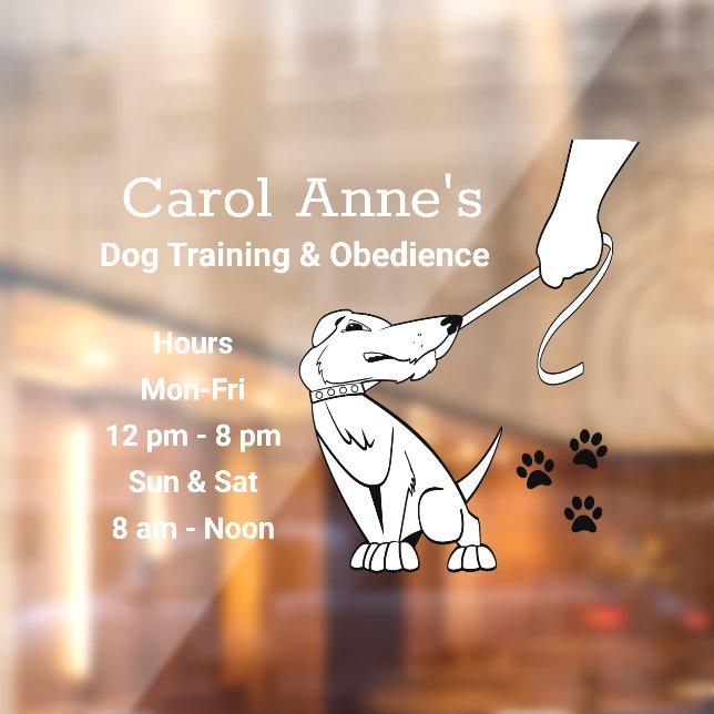 Dog Training Business Window Cling (Sheet 2)