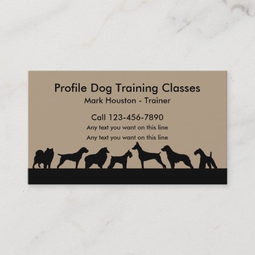 Dog Training Classes Business Card