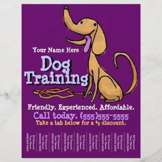 Dog Training. Custom Promotional Flyer | Zazzle.com