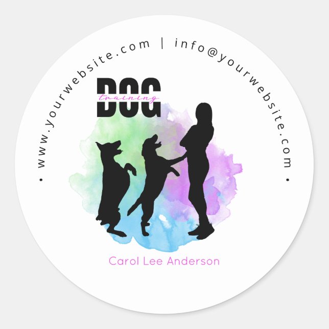 Dog training / Dog Trainer Classic Round Sticker (Front)
