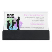 Dog training / Dog Trainer Desk Business Card Holder (Front)