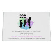 Dog training / Dog Trainer Desk Business Card Holder (Back)