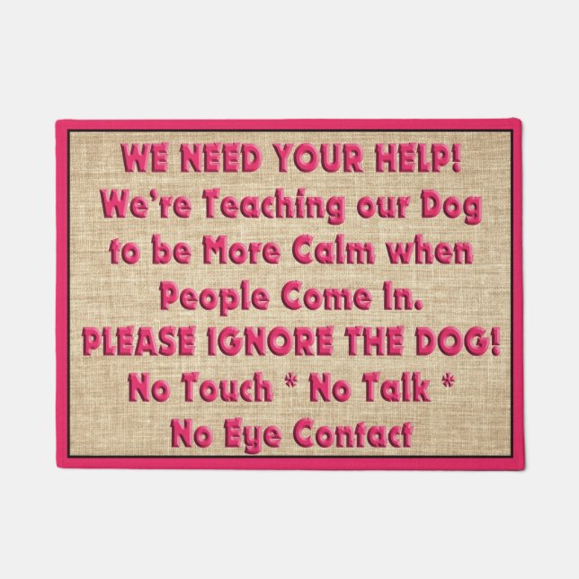 Dog Training Door Mat (Front)