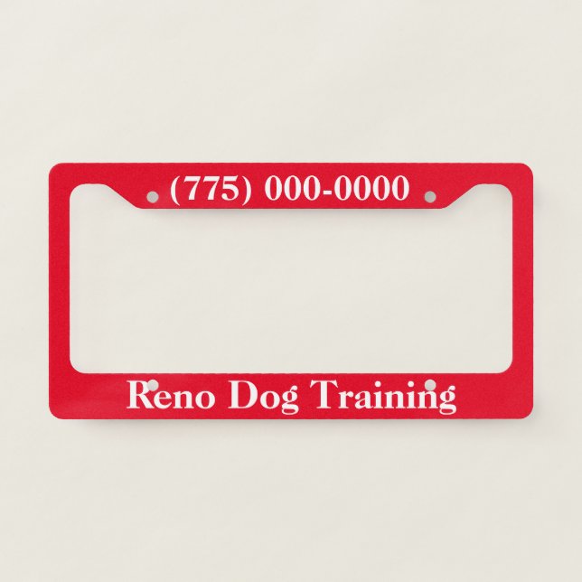 Dog Training License Plate Frame (Front)