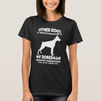 Dog Training Motif Doberman Dog Owner T-Shirt